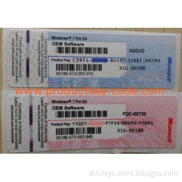 Windows Product Key Sticker For Windows xp professional oem
